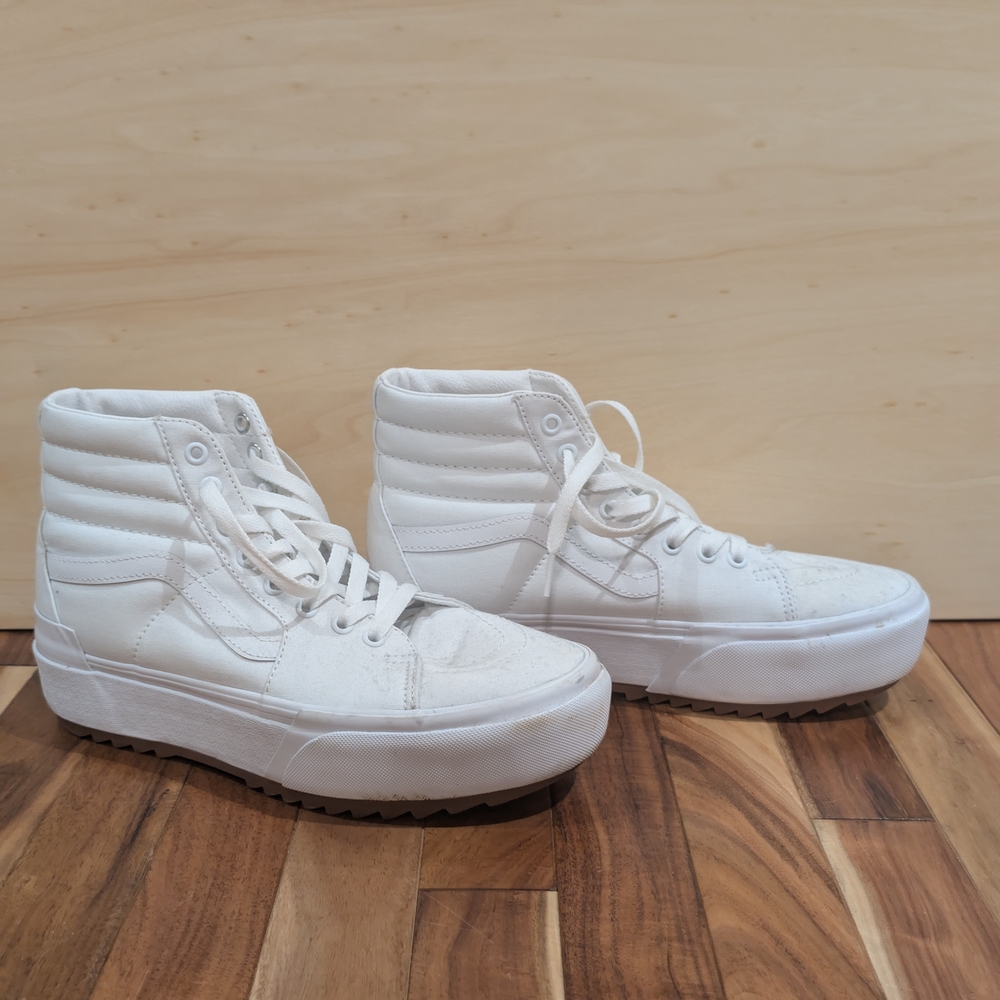 White High-Top Van Sneakers